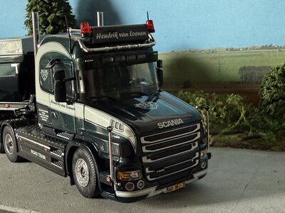 Tekno Tekno Scania Torpedo Highline with 3-axle tipper trailer HENRIK VAN LOENEN