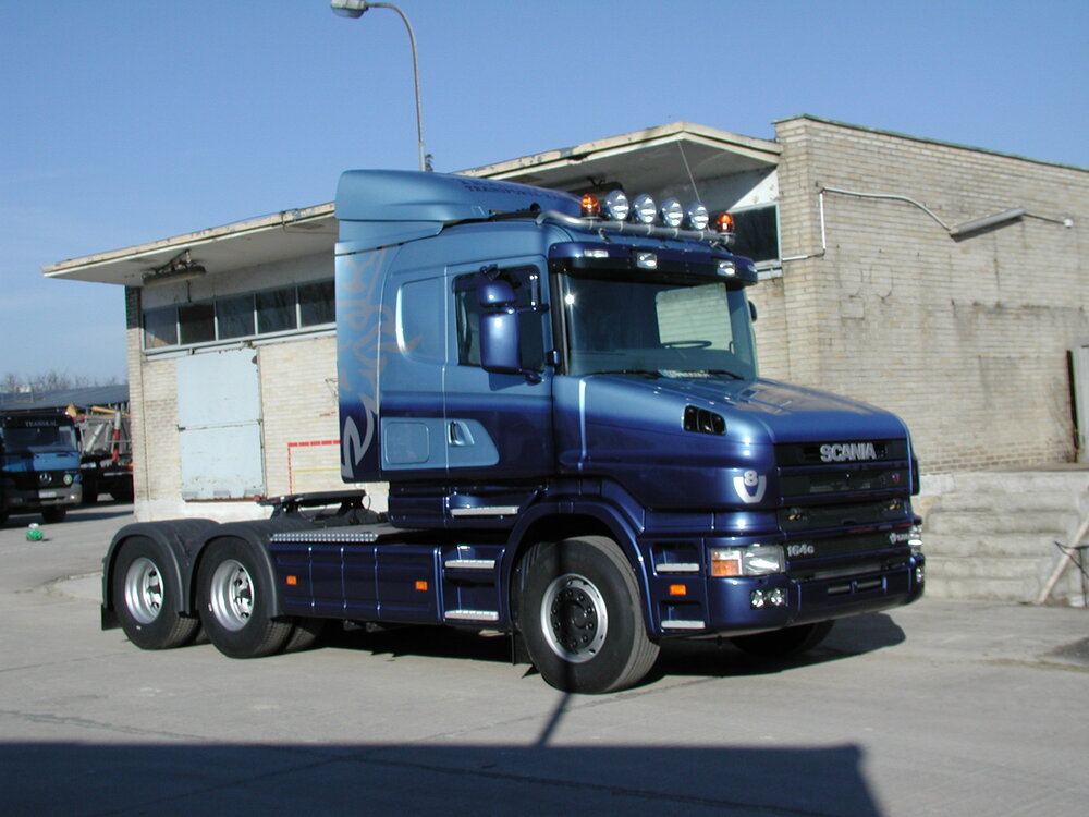 Tekno Tekno Scania 4-serie torpedo with 2-axle Meiller tipper TRANSKAL