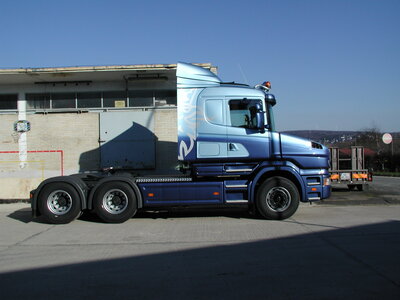 Tekno Tekno Scania 4-serie torpedo met 2-assige Meiller kipper TRANSKAL