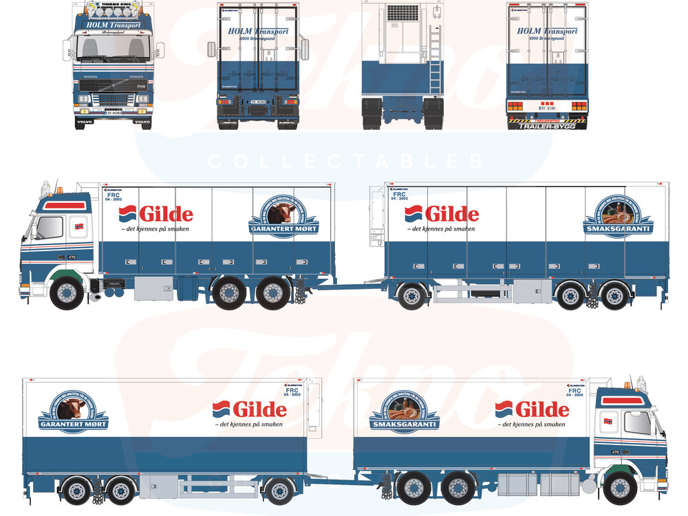 Tekno Tekno Volvo FH16 Globetrotter Norwegian combination HOLM
