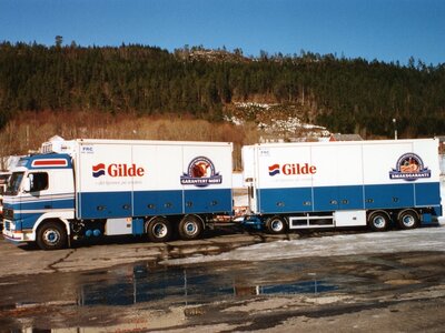 Tekno Tekno Volvo FH16 Globetrotter rigid truck with 3-axle trailer Norwegian combination HOLM