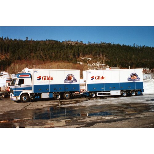 Tekno Tekno Volvo FH16 Globetrotter rigid truck with 3-axle trailer Norwegian combination HOLM