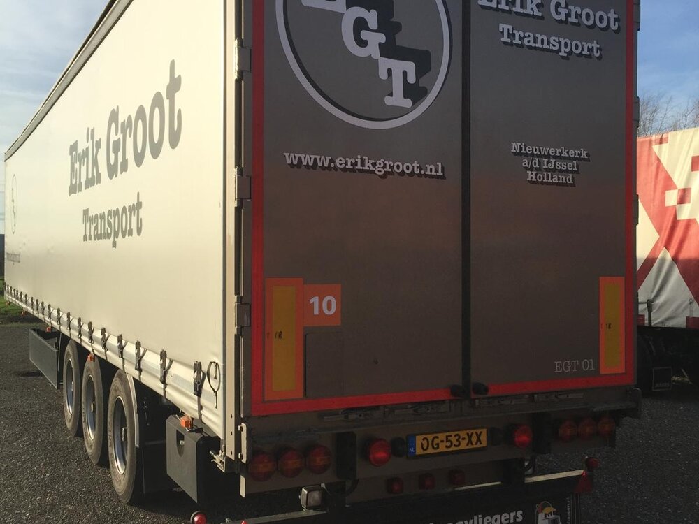 Tekno Tekno Scania 4-serie Topline 6x2 trekker met 3-assige schuifzeilenoplegger ERIK DE GROOT TRANSPORT