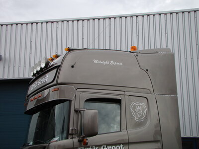 Tekno Tekno Scania 4-serie Topline 6x2 truck with 3-axle curtainside trailer ERIK DE GROOT TRANSPORT