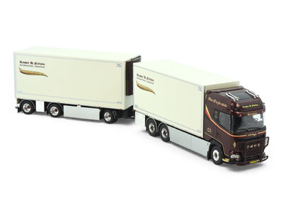Tekno Tekno DAF XG+ motorwagen met 3-assige schamelaanhanger KASPER H NIELSEN