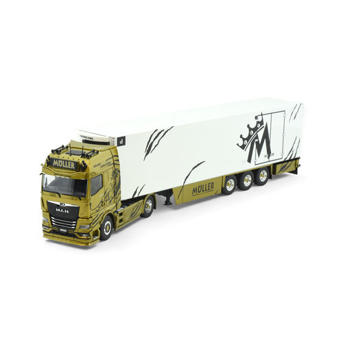 Tekno Tekno Man TGX GX 4x2 met 3-assige koeloplegger MULLER -"Golden Commander"