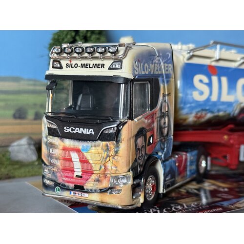 Tekno Tekno Scania Next Gen S Highline with 3-axle short silo trailer MELMER