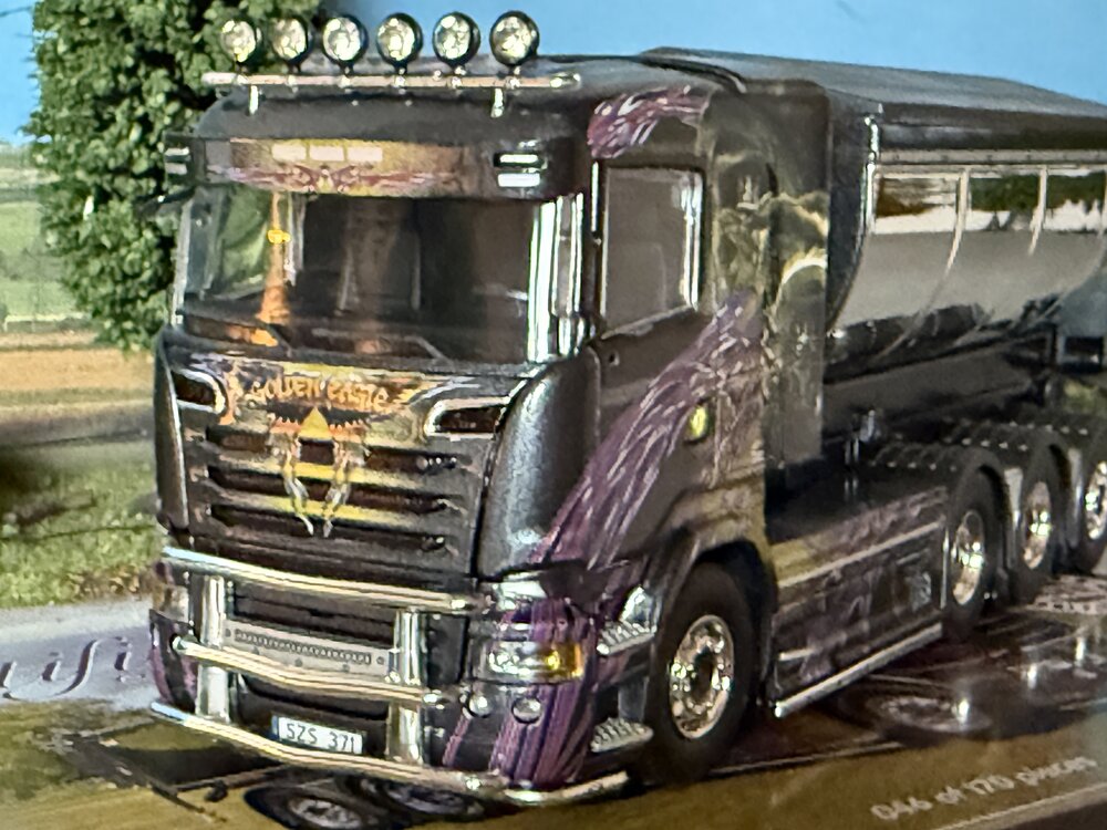 Tekno Tekno Scania R Lowline motorwagen met haakarm + container GAHNE AKERI