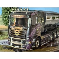 Tekno Scania R Lowline motorwagen met haakarm + container GAHNE AKERI