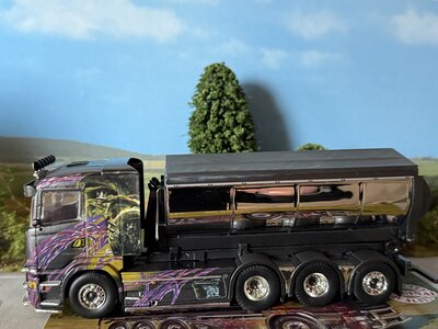 Tekno Tekno Scania R Lowline truck with hooklift + container GAHNE AKERI