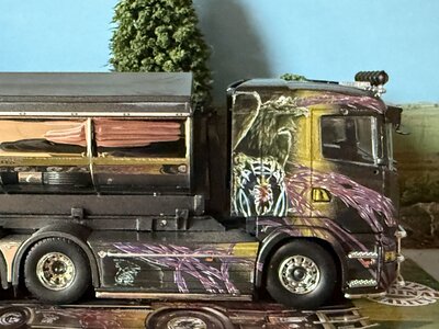 Tekno Tekno Scania R Lowline truck with hooklift + container GAHNE AKERI