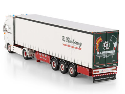 WSI WSI DAF XF SSC 4X2 met 3-as schuifzeilen oplegger LIMBOURG