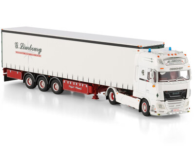 WSI WSI DAF XF SSC 4X2 met 3-as schuifzeilen oplegger LIMBOURG