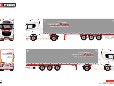 WSI WSI Scania S Highline 4x2 with 3-axle curtainside trailer TRANSPORTS ALLAIRE
