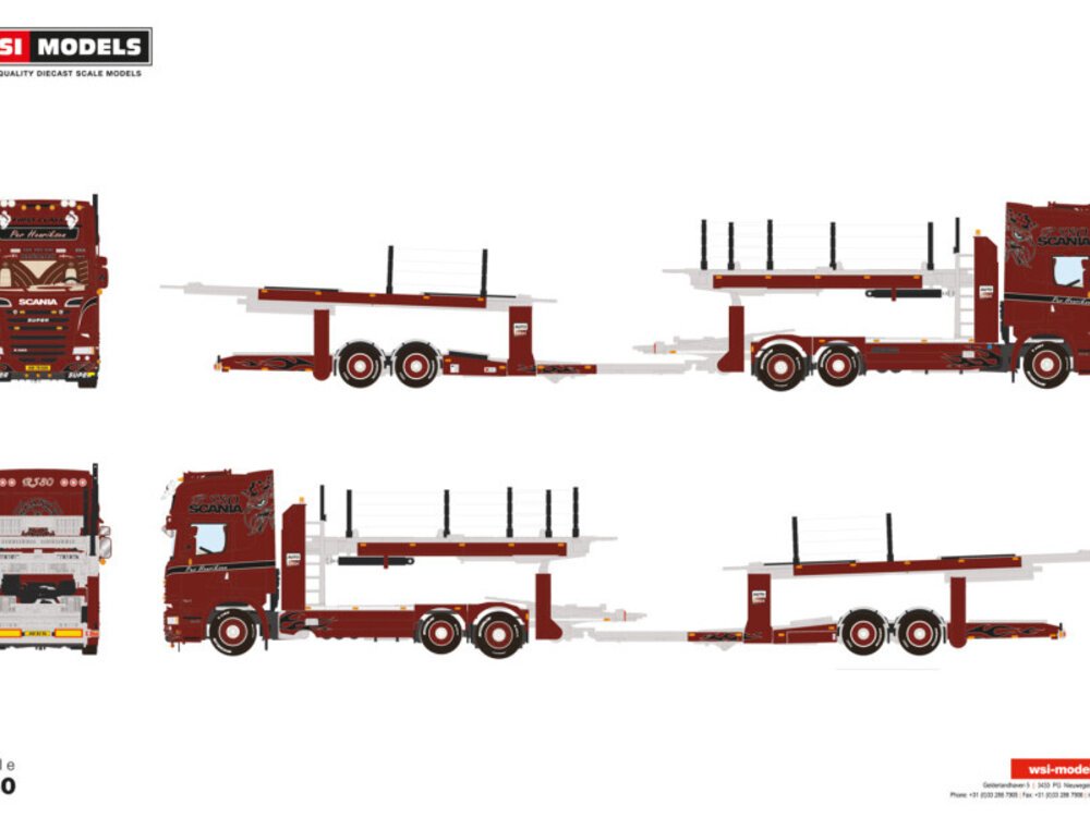 WSI WSI Scania Streamline Topline 6x2 auto transporter PER HENDRIKSEN