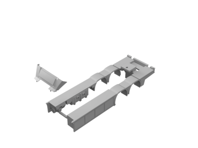 Tekno Tekno Scania Next Gen R motorwagen met 3-assige schamel aanhanger HEINRICHS