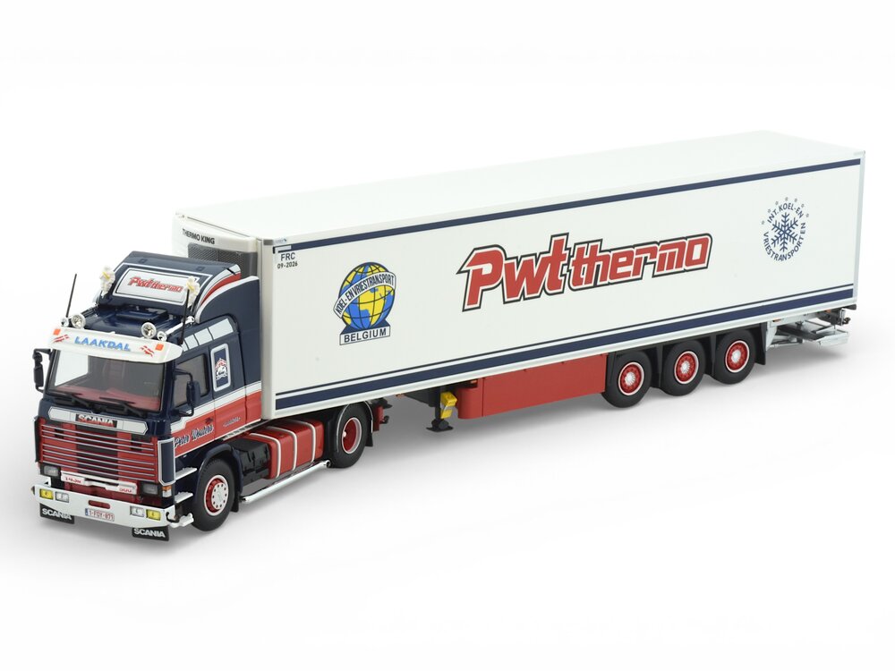 Tekno Tekno Scania 3-serie 4x2 met 3-assige koeloplegger PWT PETER WOUTERS