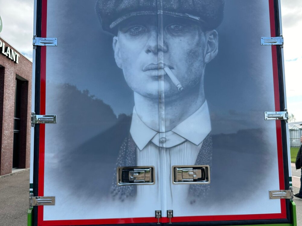 Tekno Tekno DAF XG+ riged truck with 2-axle trailer VEENPLANT "PEAKY BLINDERS"