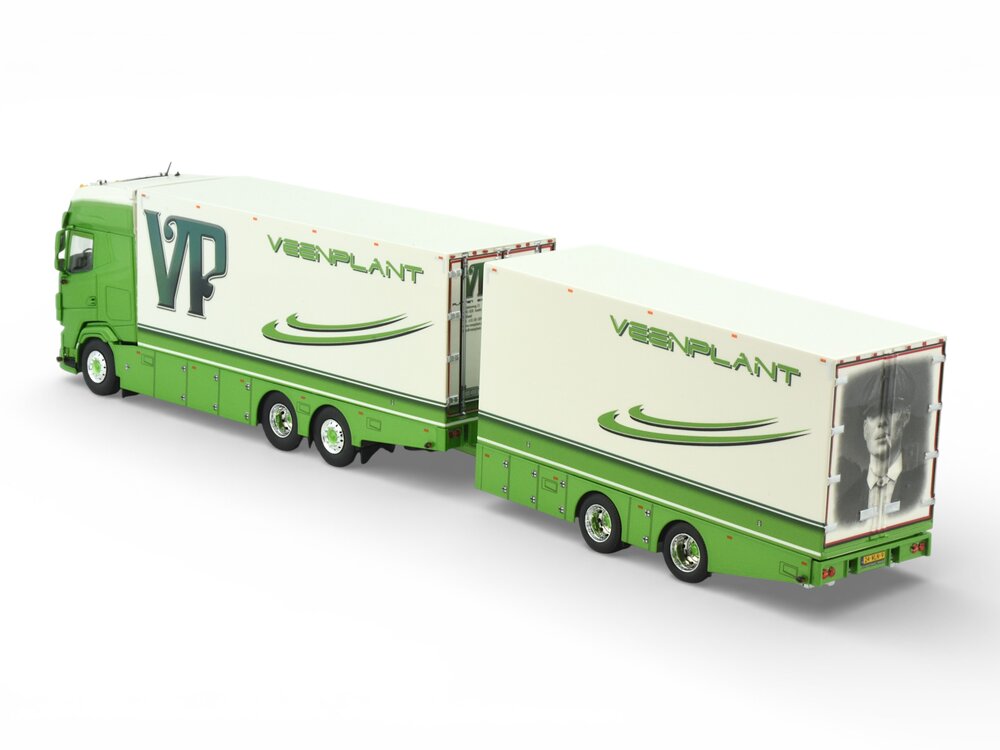 Tekno Tekno DAF XG+ riged truck with 2-axle trailer VEENPLANT "PEAKY BLINDERS"