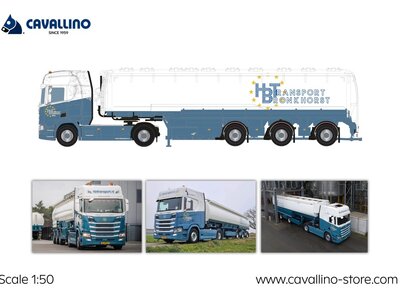 Cavallino Cavallino Scania R Highline 4x2 with 3-axle bulk trailer HBT TRANSPORT