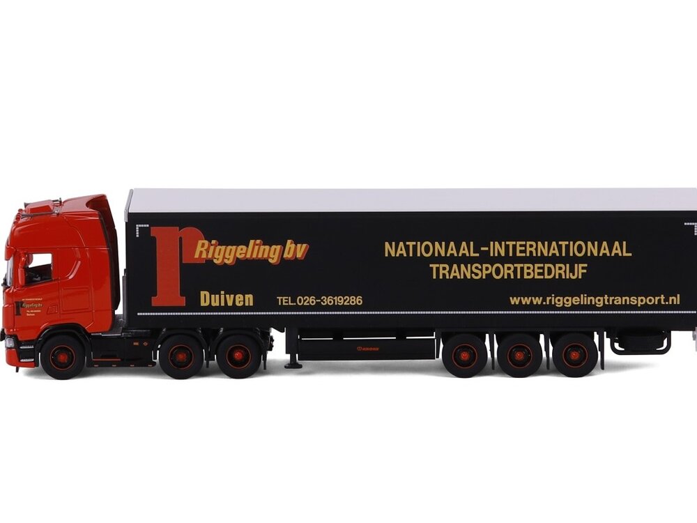 Cavallino Cavallino Scania S Highline 6x2 with 3-axle curtainside trailer RIGGELING TRANSPORT