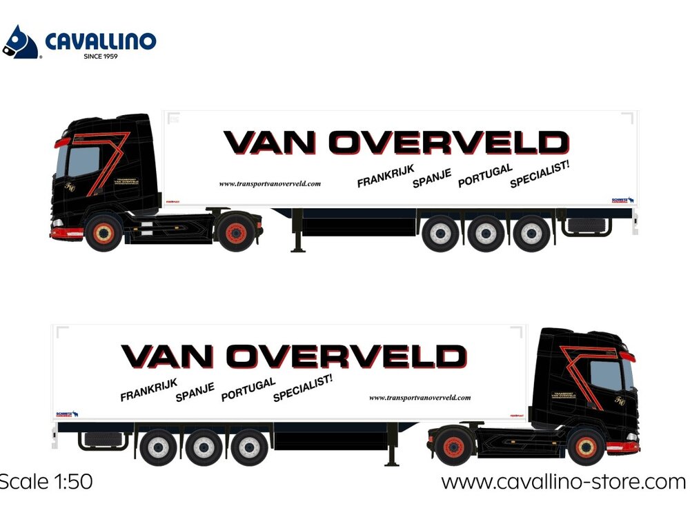 Cavallino Cavallino DAF XG+  with 3-axle boxtrailer VAN OVERVELD