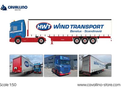 Cavallino Cavallino Scania R Highline 4x2 with 3-axle curtainside trailer WIND TRANSPORT