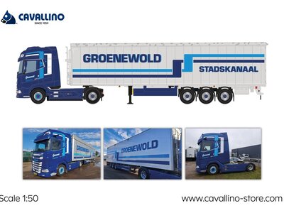 Cavallino Cavallino DAF XG+ 4x2 with 3-axle moving floor trailer GROENEWOLD TRANSPORT