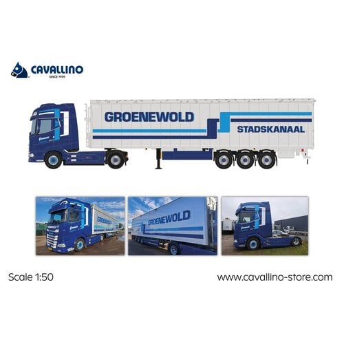 Cavallino Cavallino DAF XG+ 4x2 with 3-axle moving floor trailer GROENEWOLD TRANSPORT