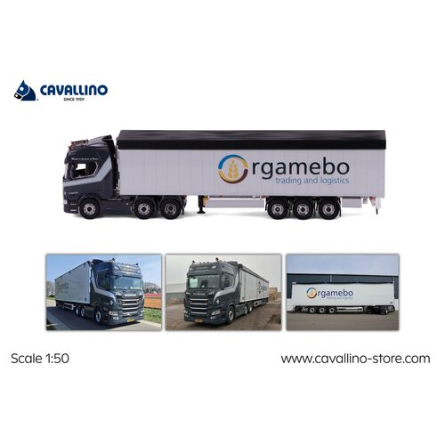 Cavallino Cavallino Scania R Highline 6x2 with 3-axle moving floor trailer ORGAMEBO