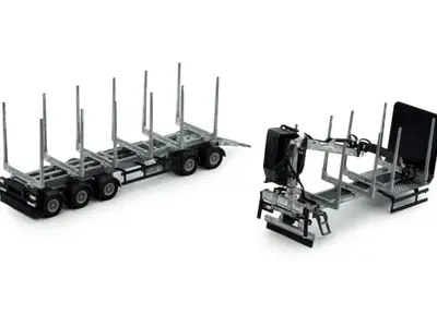 Tekno Tekno Swedish logging transport contruction with crane Trailer Kit