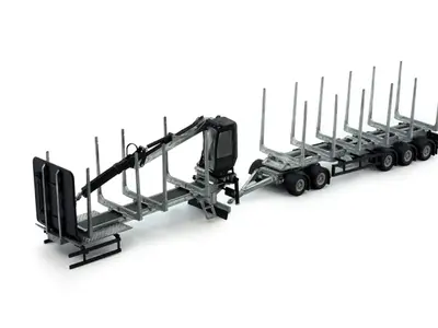 Tekno Tekno Swedish logging transport contruction with crane Trailer Kit