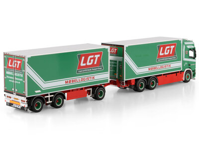 WSI WSI Scania R Highline riged box truck 6x2 with 3-axle turntable box trailer LM TRANSPORT LGT