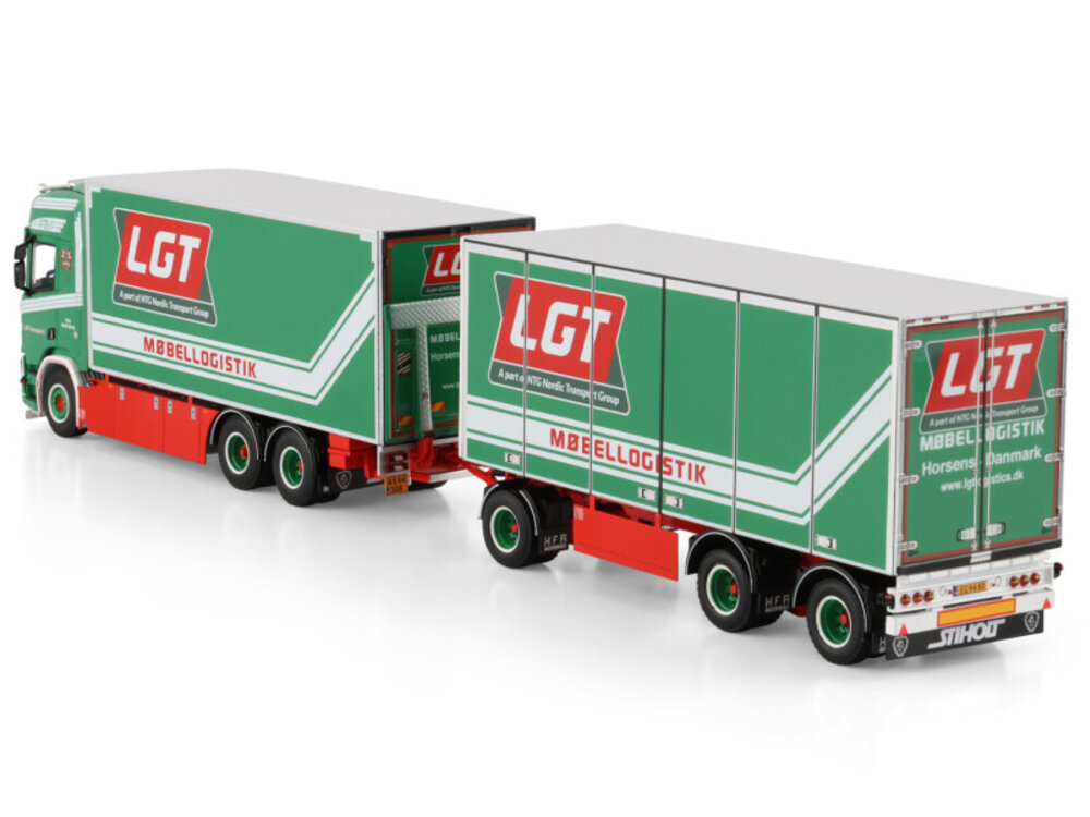 WSI WSI Scania R Highline motorwagen met 3-as oplegger LM TRANSPORT LGT