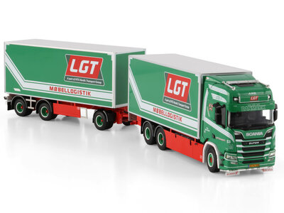 WSI WSI Scania R Highline riged box truck 6x2 with 3-axle turntable box trailer LM TRANSPORT LGT