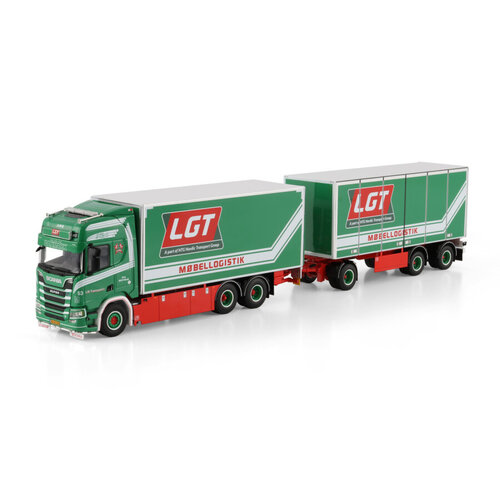 WSI WSI Scania R Highline motorwagen met 3-as oplegger LM TRANSPORT LGT
