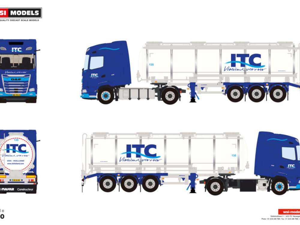 WSI WSI DAF XG 4X2  with 3-axle tanktrailer ITC HOLLAND TRANSPORT