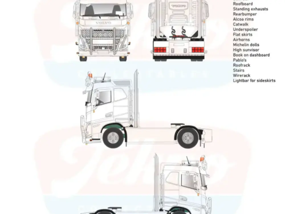 Tekno Tekno Volvo FH05 laag 4x2 kit Tractor kit