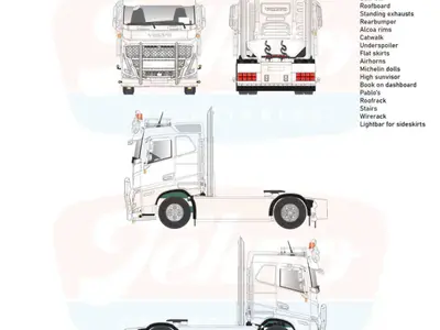 Tekno Tekno Volvo FH05 laag 4x2 kit Tractor kit
