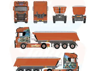 Tekno Tekno Scania Nex Gen S-serie with 3-axle Meiller tipper FURTMEIER