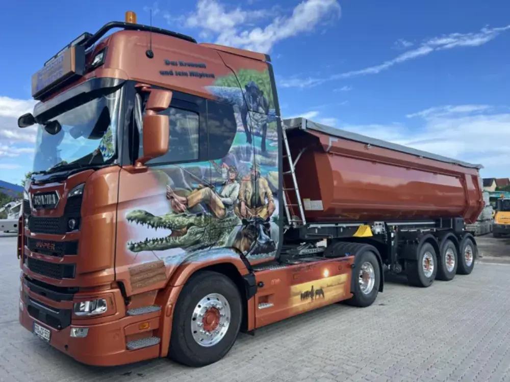 Tekno Tekno Scania Nex Gen S-serie met 3-assige Meiller kipper FURTMEIER