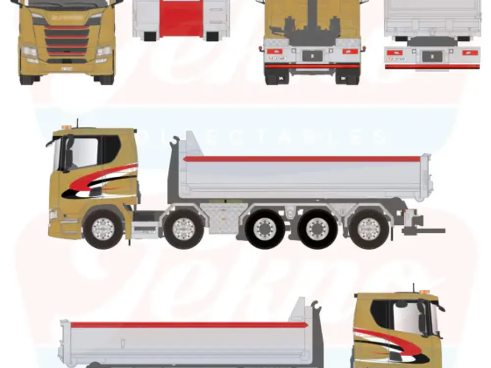 Tekno Tekno Scania NGR low roof 10x4 met haakarm GLOGGNER