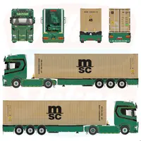 Tekno Scania NGS 4x2 with 3-axle D-Tec container chassis CONTLIFT