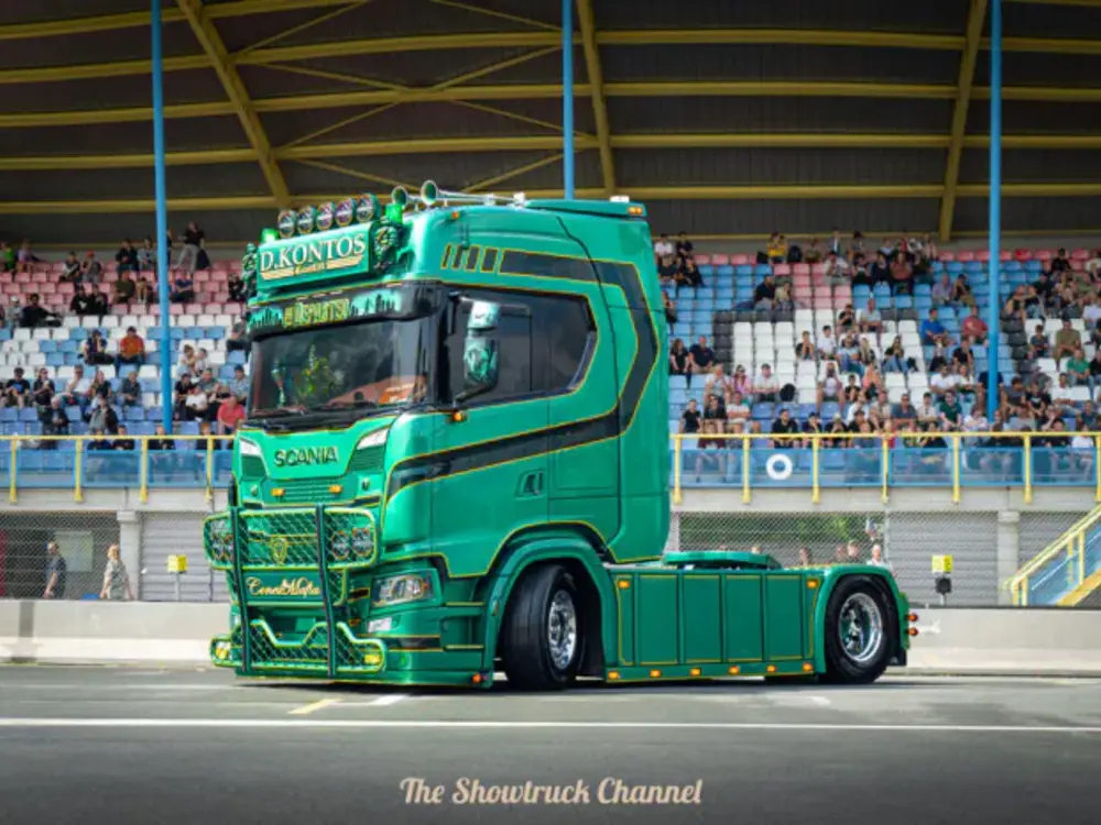 Tekno Tekno Scania NGS 4x2 met 3-asssige D-Tec container chassis CONTLIFT