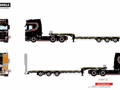 WSI WSI Scania R770 6x2 met 3-as dieplader LOCHSHIEL GARAGE ACHARACLE SCOTLAND