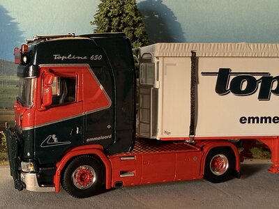 WSI WSI Scania S Highline 4x2 + 3-axle belt trailer TOP TRANSPORT