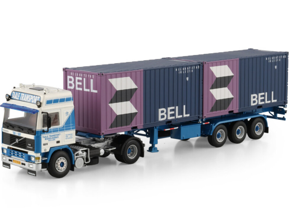 WSI WSI Volvo F12 Glob. met 3-as container trailer + 2 x 20ft. container TAALE TRANSPORT