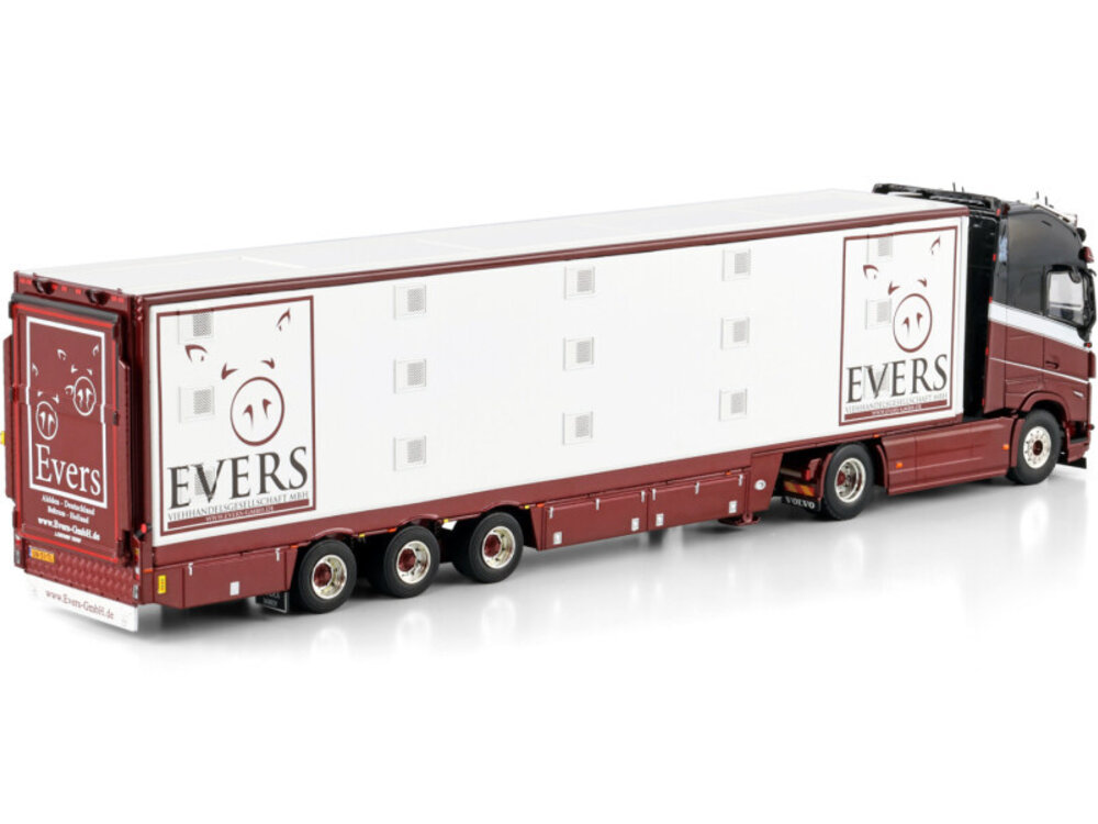 WSI WSI Volvo FH5 Globetrotter XL 4x2 met 3-assige iso therm vee trailer EVERS