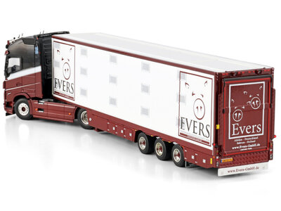 WSI WSI Volvo FH5 Globetrotter XL 4x2 met 3-assige iso therm vee trailer EVERS