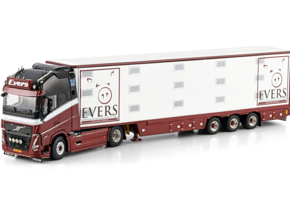 WSI WSI Volvo FH5 Globetrotter XL 4x2 with 3-axle iso therm live stock trailer EVERS